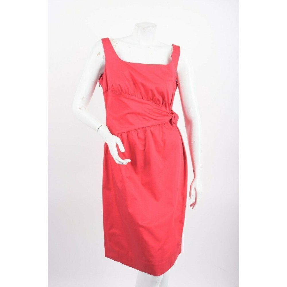 Moschino Cheap and Chic Womens Dress Sheath Bow Pink Red Size 12 IT 46 Cotton